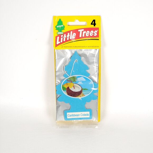 Little Trees Vent Wrap Air Freshener, Caribbean Colada, 4-Packs (4 Count) SEALED - Picture 1 of 2